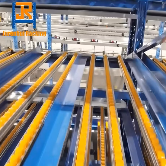 Сверхмощный гравитационный стеллаж для хранения поддонов Fifo, картонные стеллажи