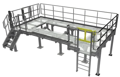 Платформа стеллажа для поддонов с решеткой Промышленная сборная стальная многоуровневая антикоррозионная защита