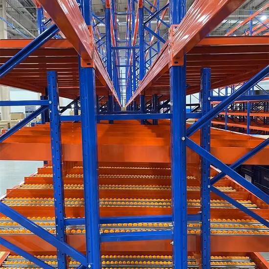 Картонные проточные стеллажи